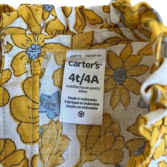 Girls Tea Collection & Carters Bundle Linen Blend Dresses Spring Summer 4/4T - Picture 11 of 16